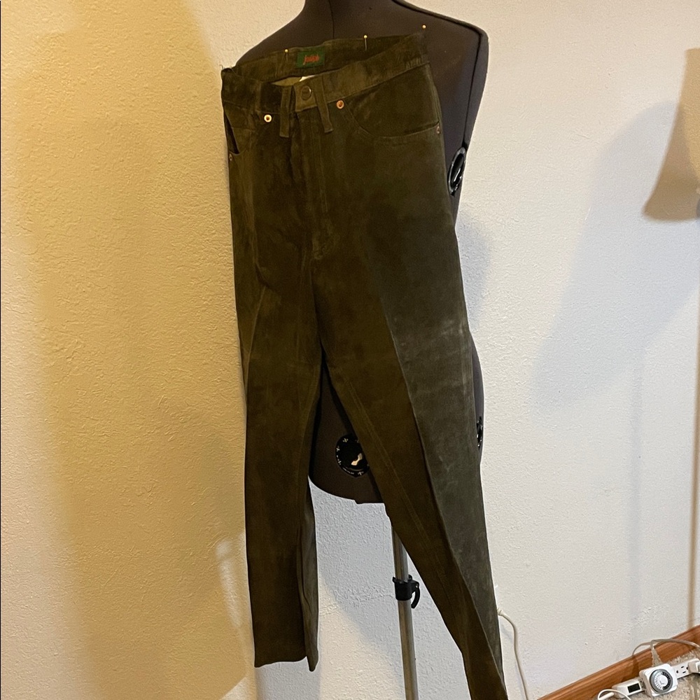 Joseph Womens Dark Olive Corduroy Pants
